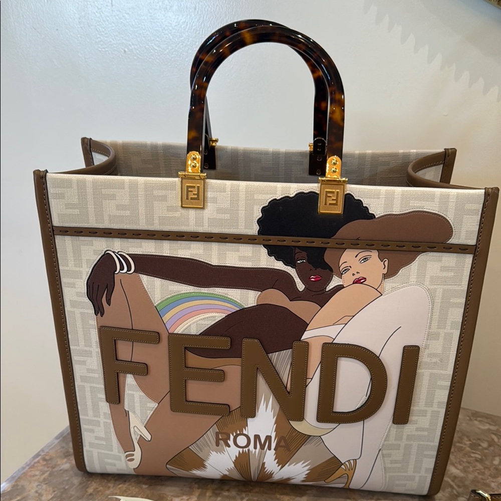Fendi Medium Sunshine Shopper Tote – Antonio Lopez “Bikini Girls” Print